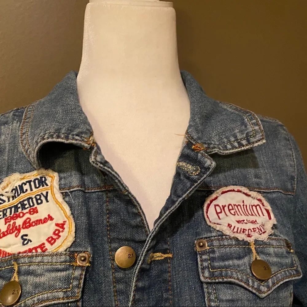 2.1 Blue Jean Jacket Girls Size Large - Picture 10 of 15